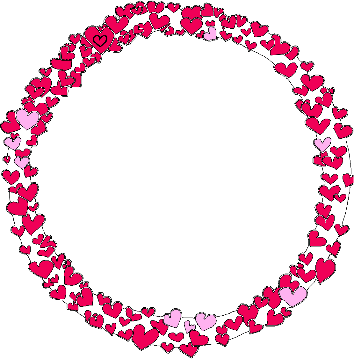 Circle of Hearts Clipart: Charming Borders for Creative Projects