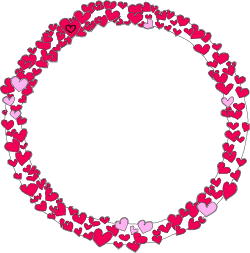 Circle of Hearts Clipart: Charming Borders for Creative Projects