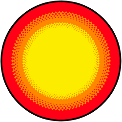 Bright Yellow Center Circle Clipart for Creative Borders