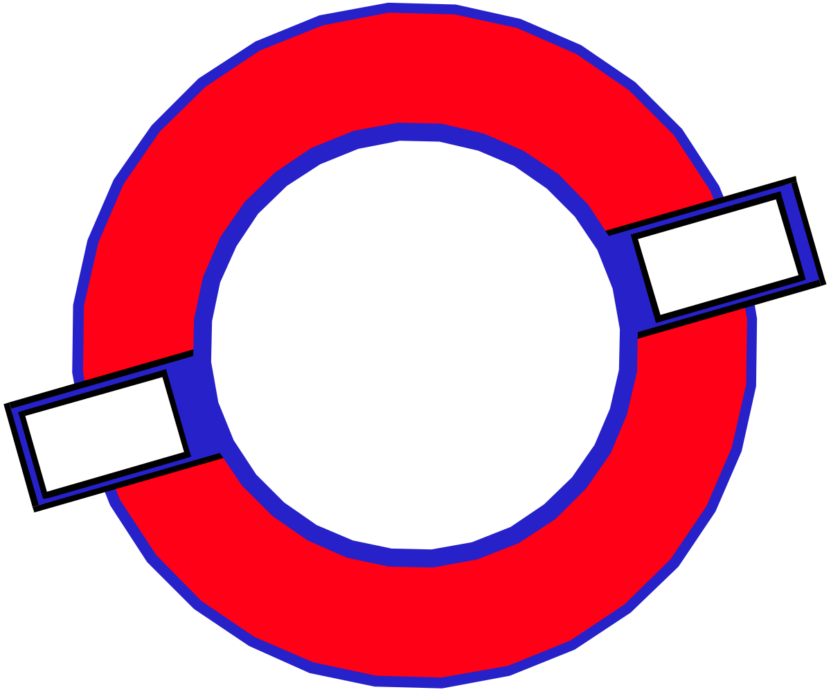 Red and Blue Circle Clipart: Vibrant Circular Borders Design