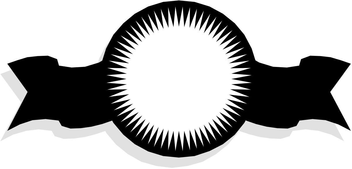 Stunning White Sun Burst Clipart on Black Background