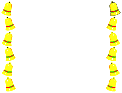 Row of Bells Clipart on Black Background - Decorative Borders
