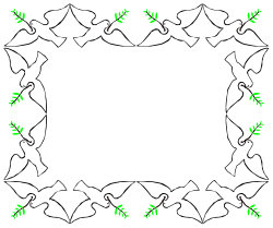 Square Frame with Birds Flying - Beautiful Clipart Design