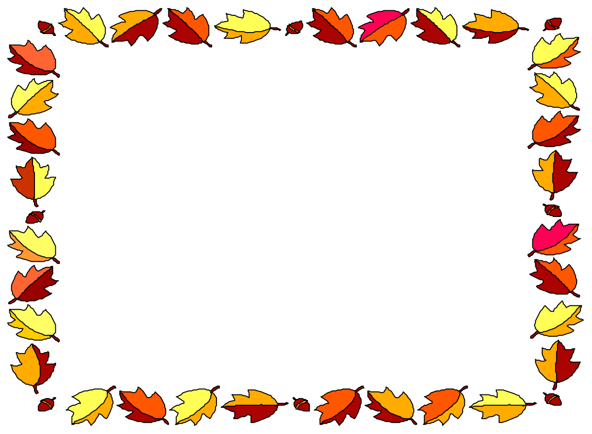 Autumn Leaves Square Frame Clipart - Beautiful Borders for Seasonal Designs
