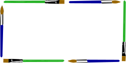 Pencil Clipart: Square Frame with Pencils for Creative Borders