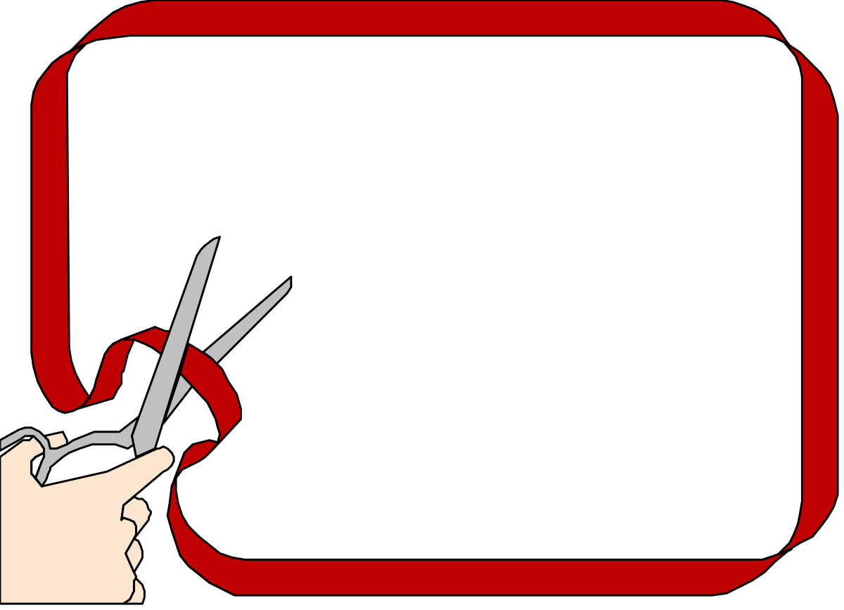 Scissors Cutting Paper Clipart - Creative Borders for Your Designs