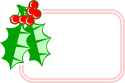 Holly with Red Berries Clipart | Festive Borders for Creative Projects