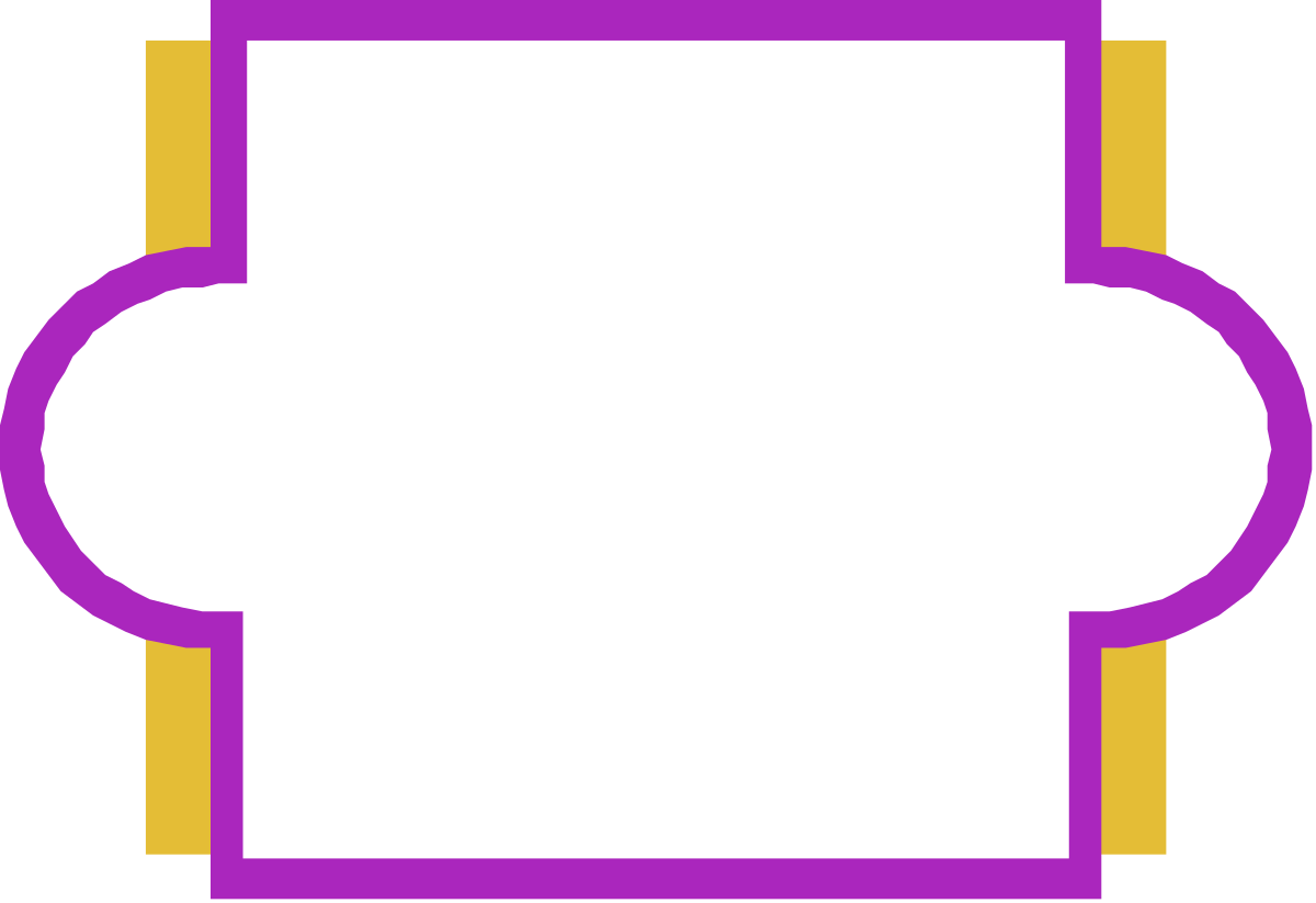 Purple and Yellow Decorative Frame - Elegant Clipart for Stylish Designs