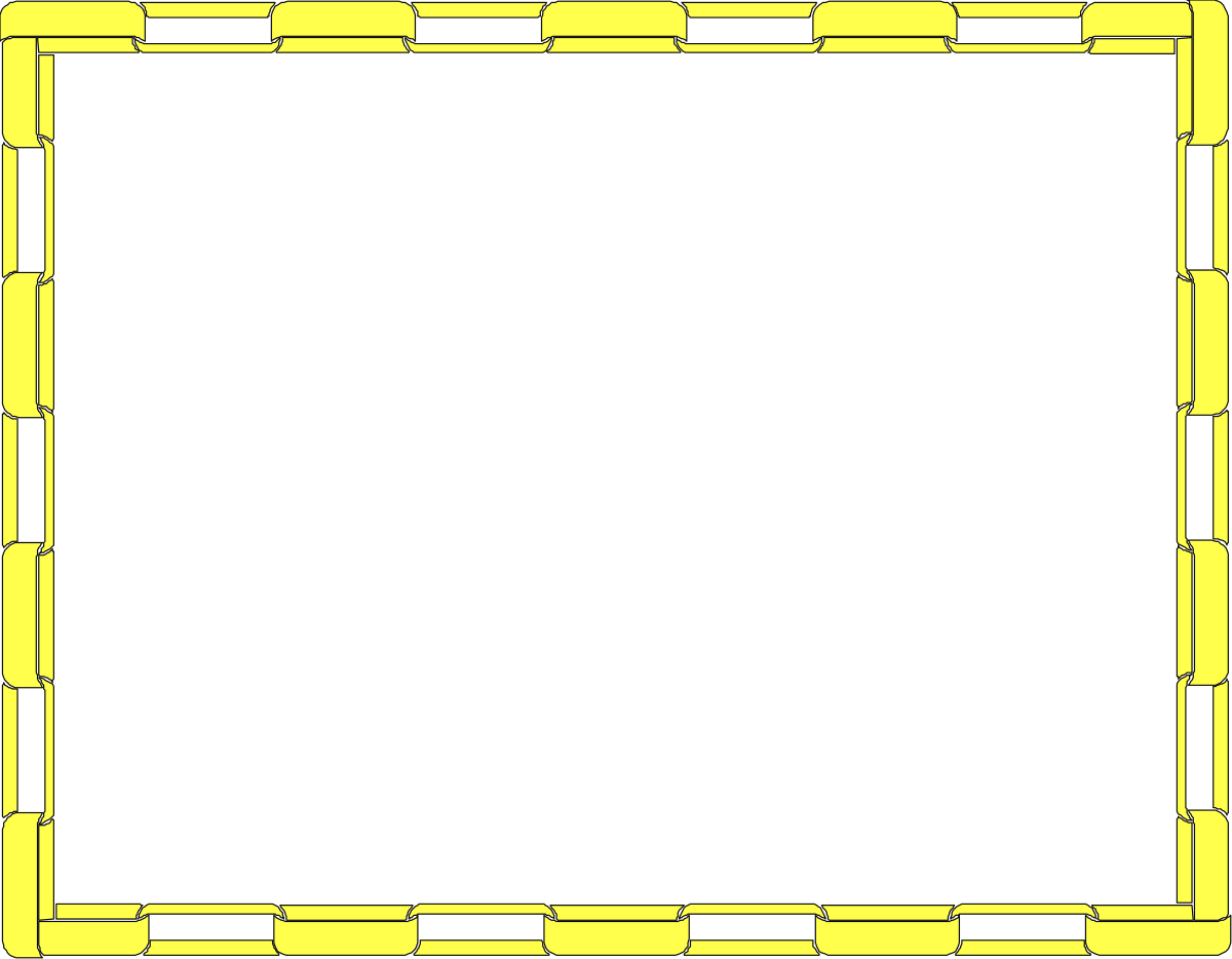 Yellow Border Clipart - Square Frame Design for Creative Projects