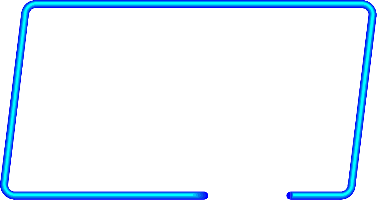 Blue Neon Sign Clipart on Black Background - Stylish Borders & BDRLC026 Design
