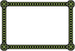 Green Framed Clipart with Chain Border for Creative Designs