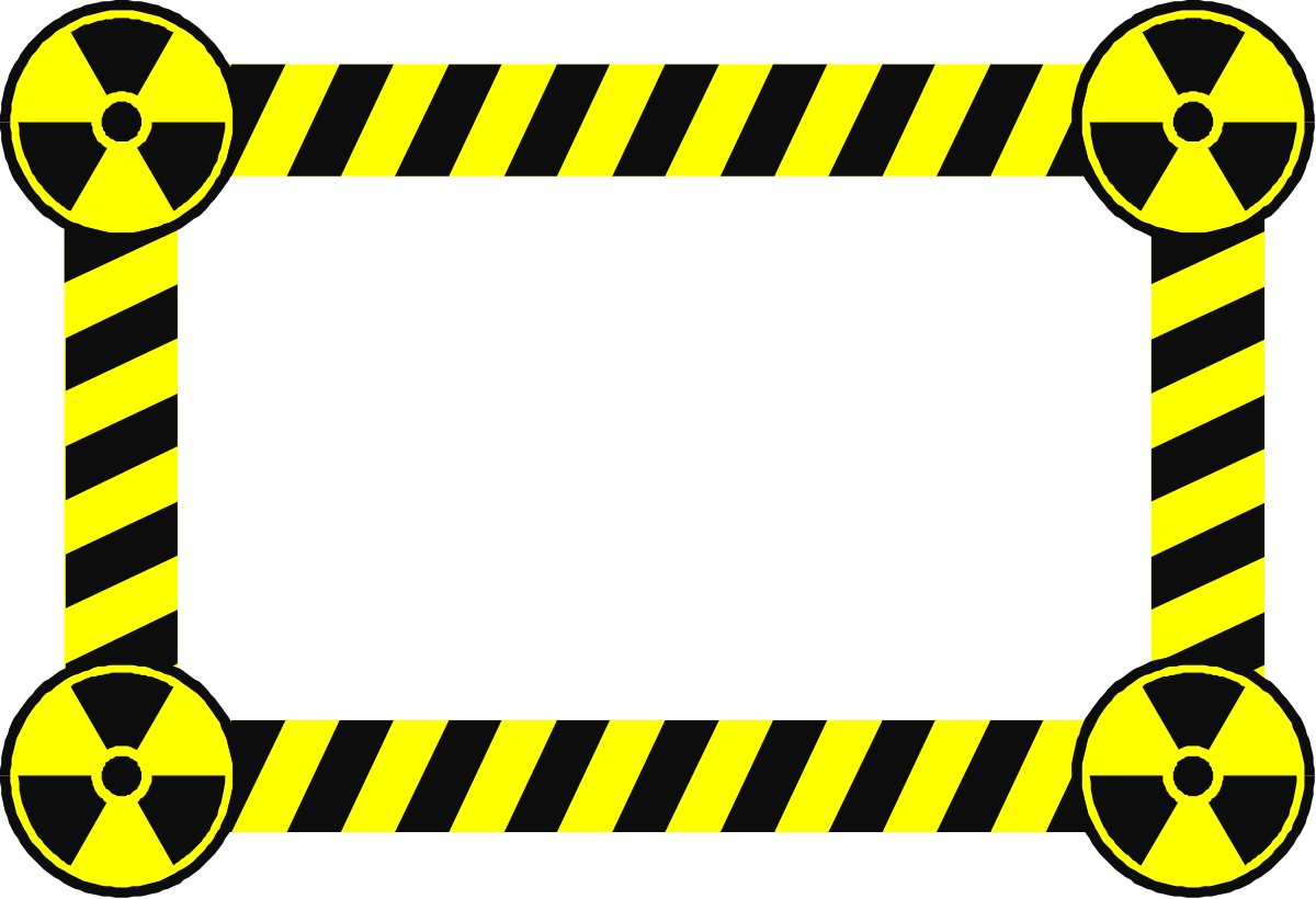 Yellow and Black Hazard Frame Clipart for Safety Design