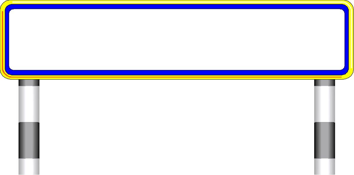 a blue and yellow street sign with a white background clip art png transparent Blue and Yellow Street Sign Clipart - Creative Borders and Backgrounds