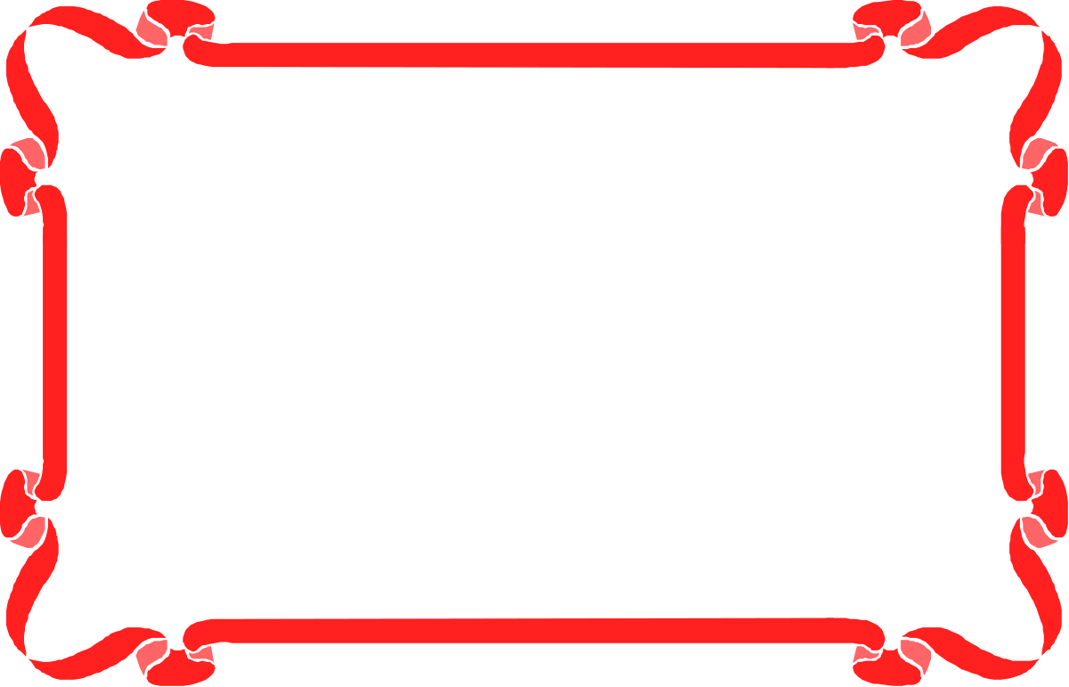 Red Frame Clipart with Black Background - Elegant Borders Design