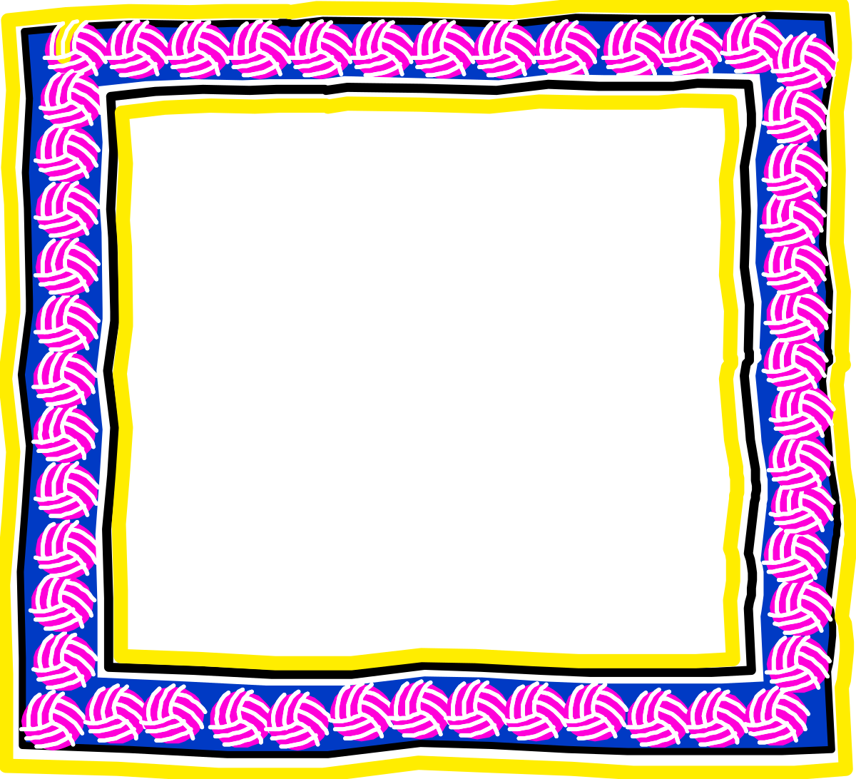 Creative Decorative Borders Clipart Frame with Pattern