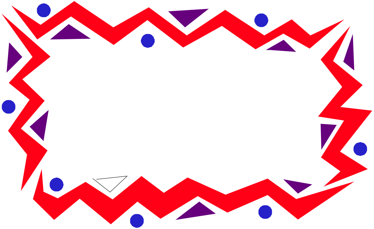 Red and Blue Frame Clipart - Stylish Borders on Black Background