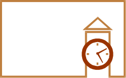 Clock Clipart: Elegant Brown Framed Design for Borders