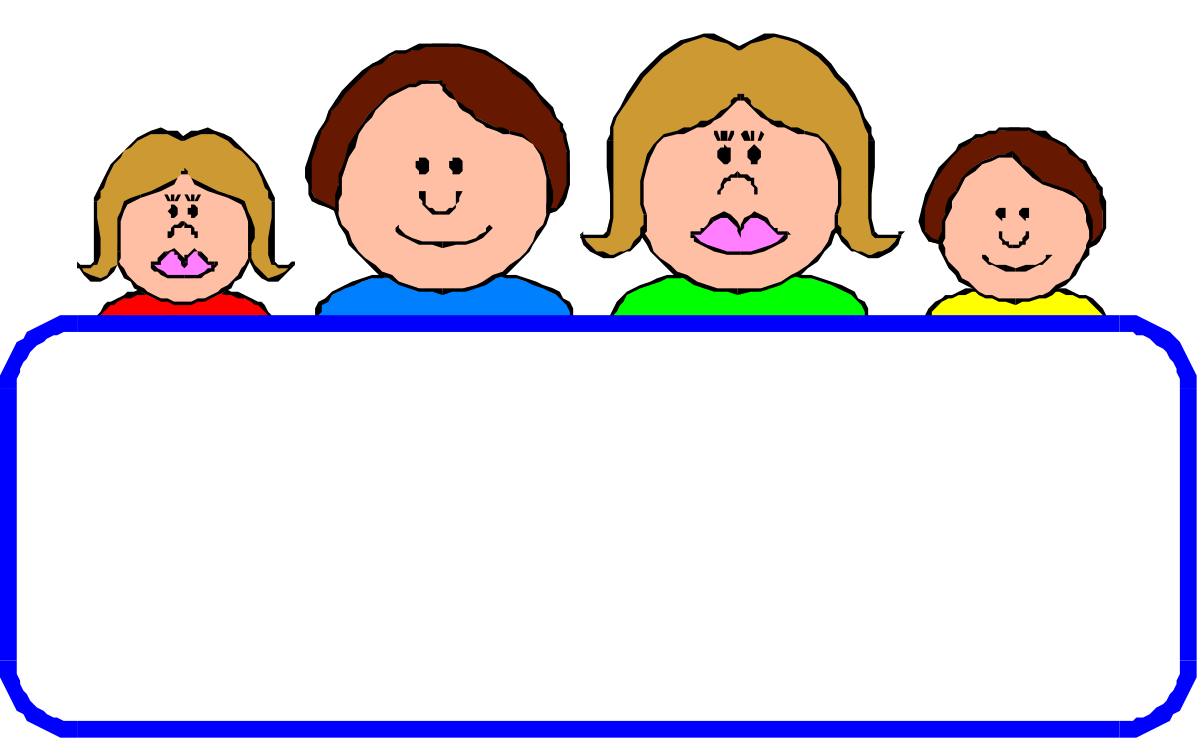 Family Holding Blank Sign Clipart - Perfect for Customizable Designs