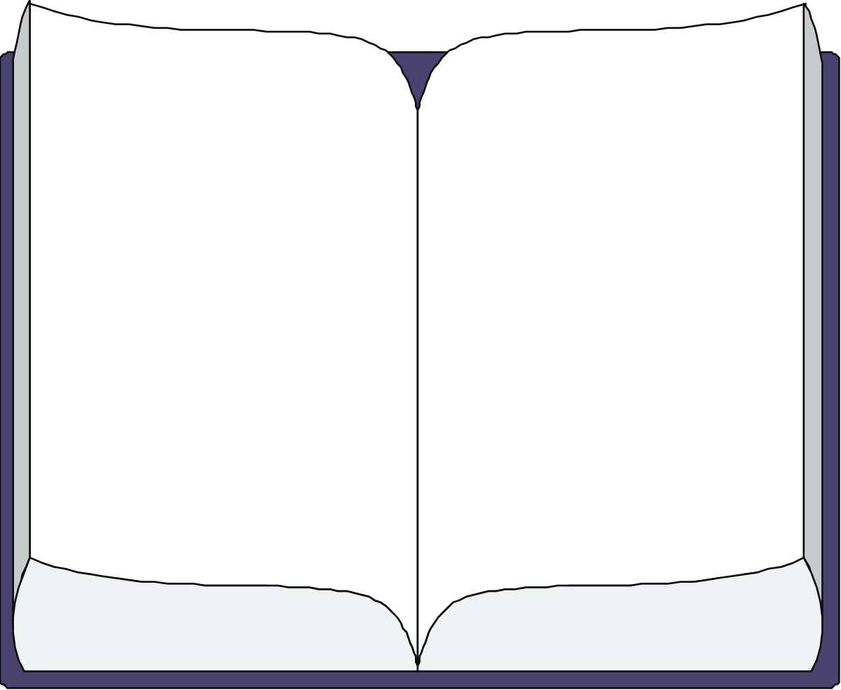 Open Book with Blank Page Clipart - Perfect for Creative Projects