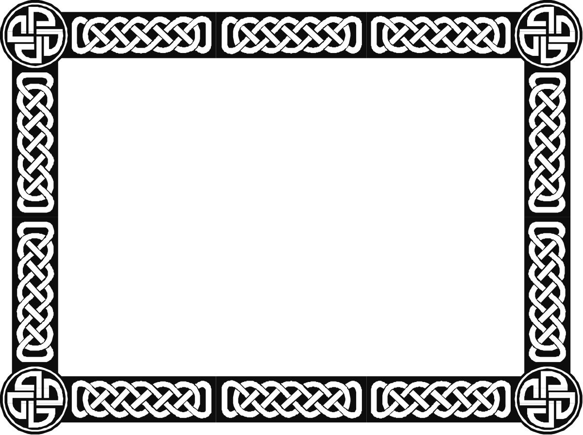 celtic border frame vector clip art png transparent Celtic Border Frame Vector Clipart - Elegant Decorative Design