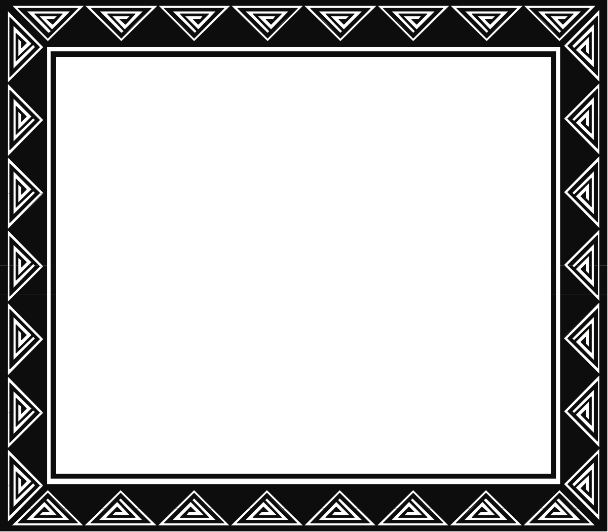 Elegant Black and White Frame Clipart - Stylish Borders Design