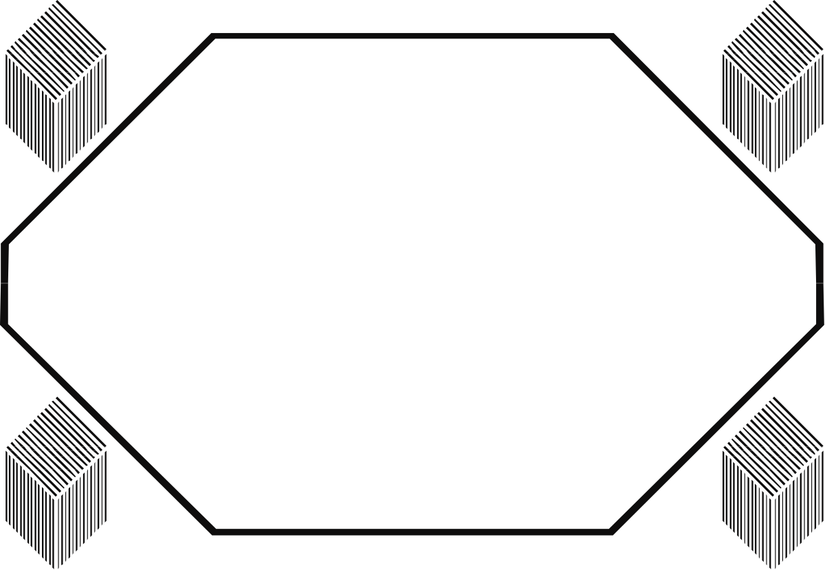 Black and White Hexagon Frame Clipart: Elegant Borders for Your Designs