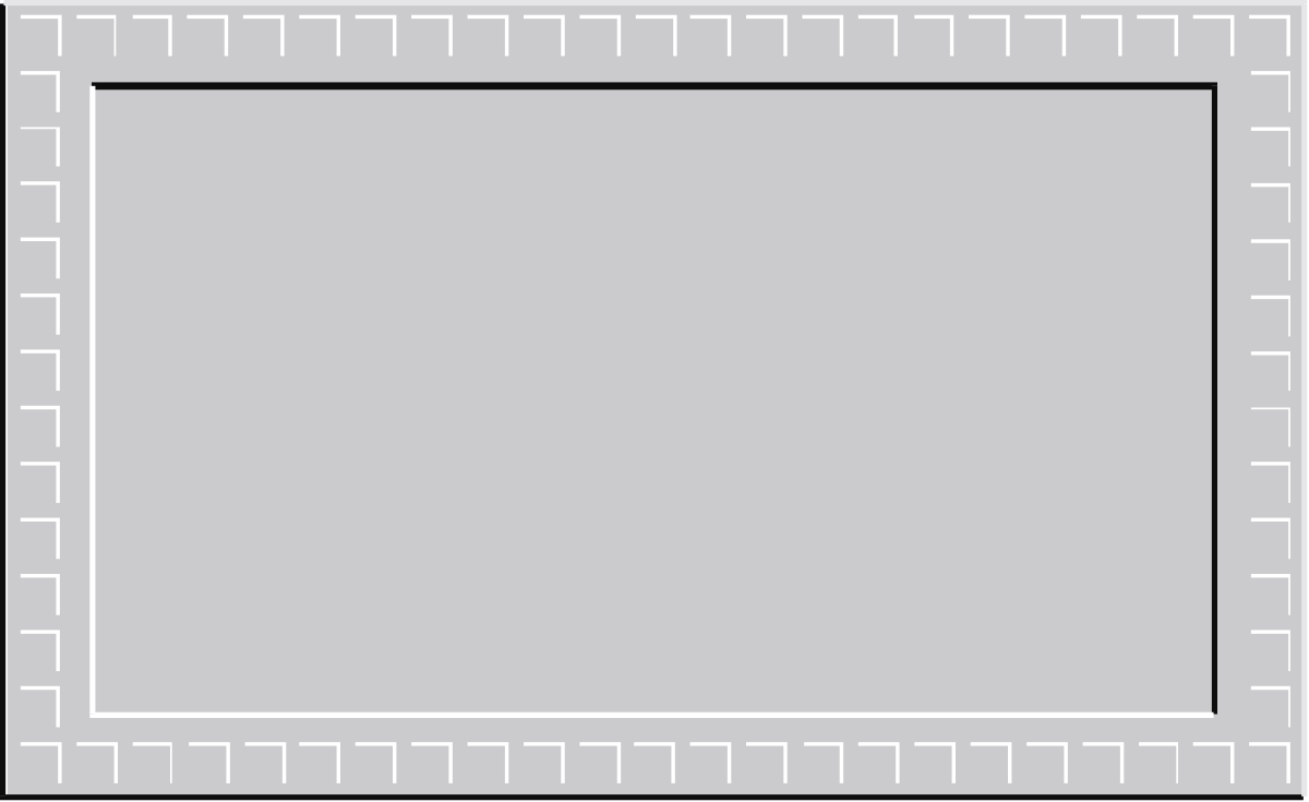 Borders Clipart: Square Designs with Interlocking Squares