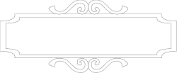 Elegant White Sign with Scroll Pattern Clipart for Borders and Decoration