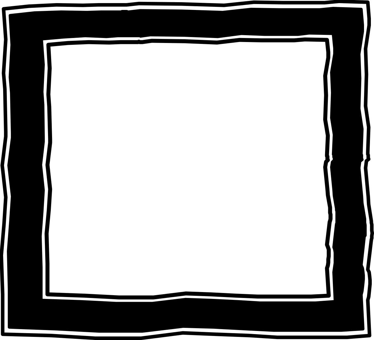 Black Border Clipart - Square White Paper for Creative Projects