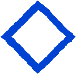 Blue Square with White Center - Stylish Borders Clipart