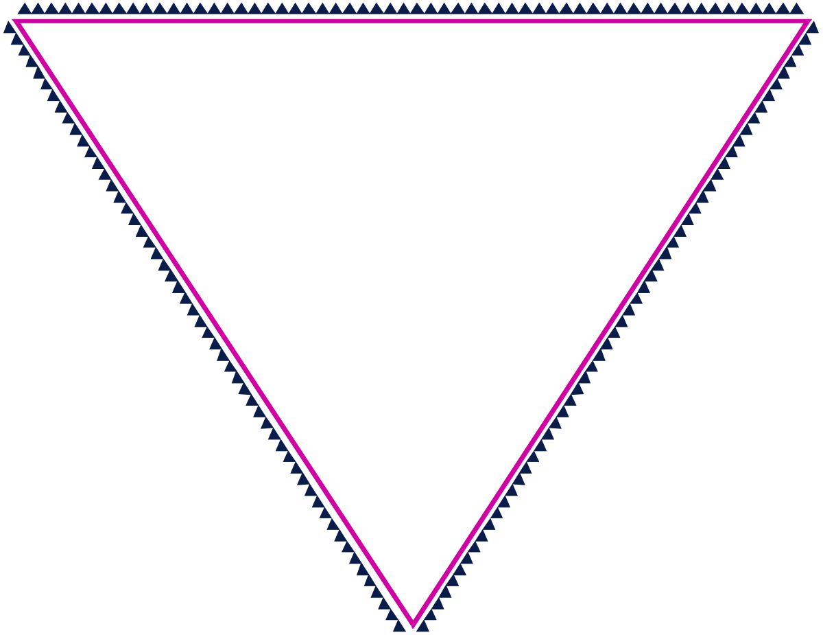 a triangle with a line of pink and blue clip art png transparent Pink and Blue Triangular Borders Clipart for Creative Designs