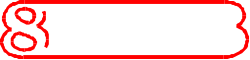 Red and White Border Sign Clipart Featuring the Letter 'S'