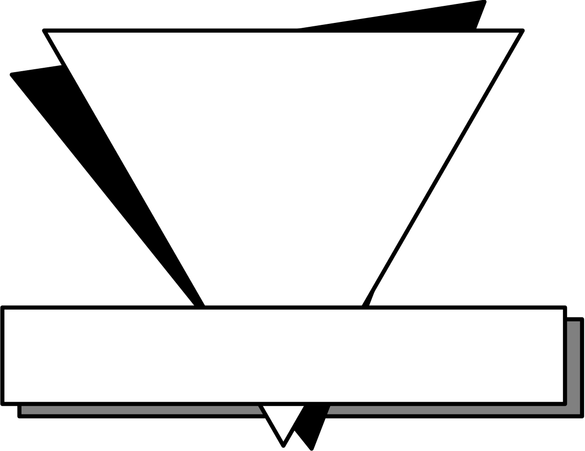 Stylish White Triangle Clipart on Black Background for Graphic Designs