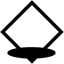White Diamond on Black Background Clipart - Elegant Borders Design