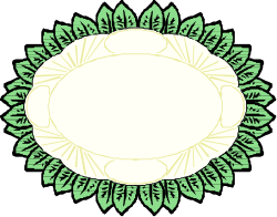 Circular Leaf Frame Clipart - Elegant Botanical Borders for Design