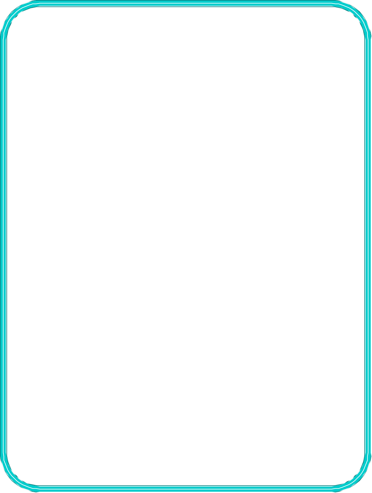 Blue Border Square Frame Clipart for Creative Designs