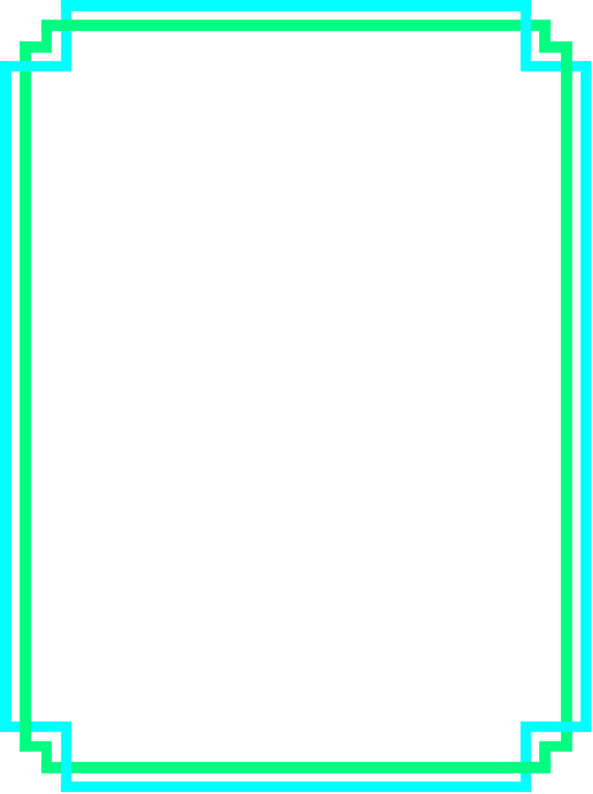 Green Border Clipart - Square Frame Design for Creative Projects
