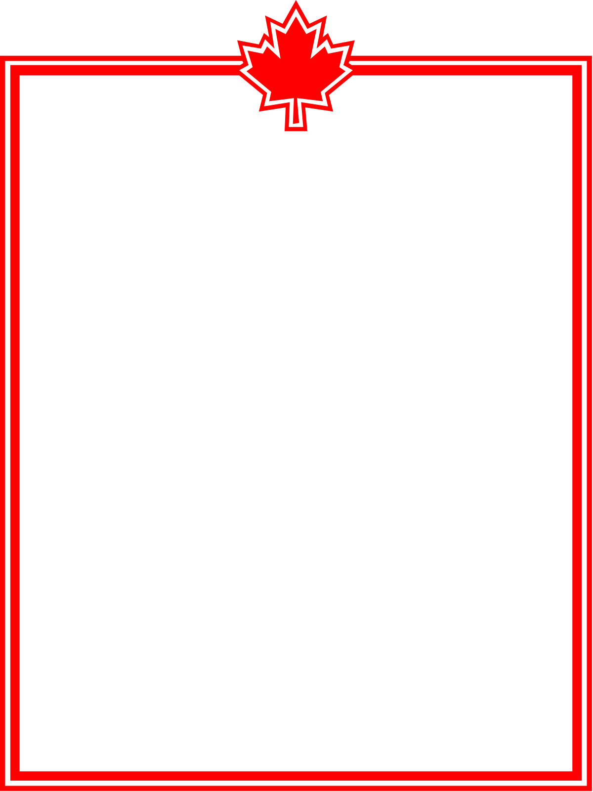 Red Maple Leaf Frame Clipart - Elegant Borders for Creative Designs