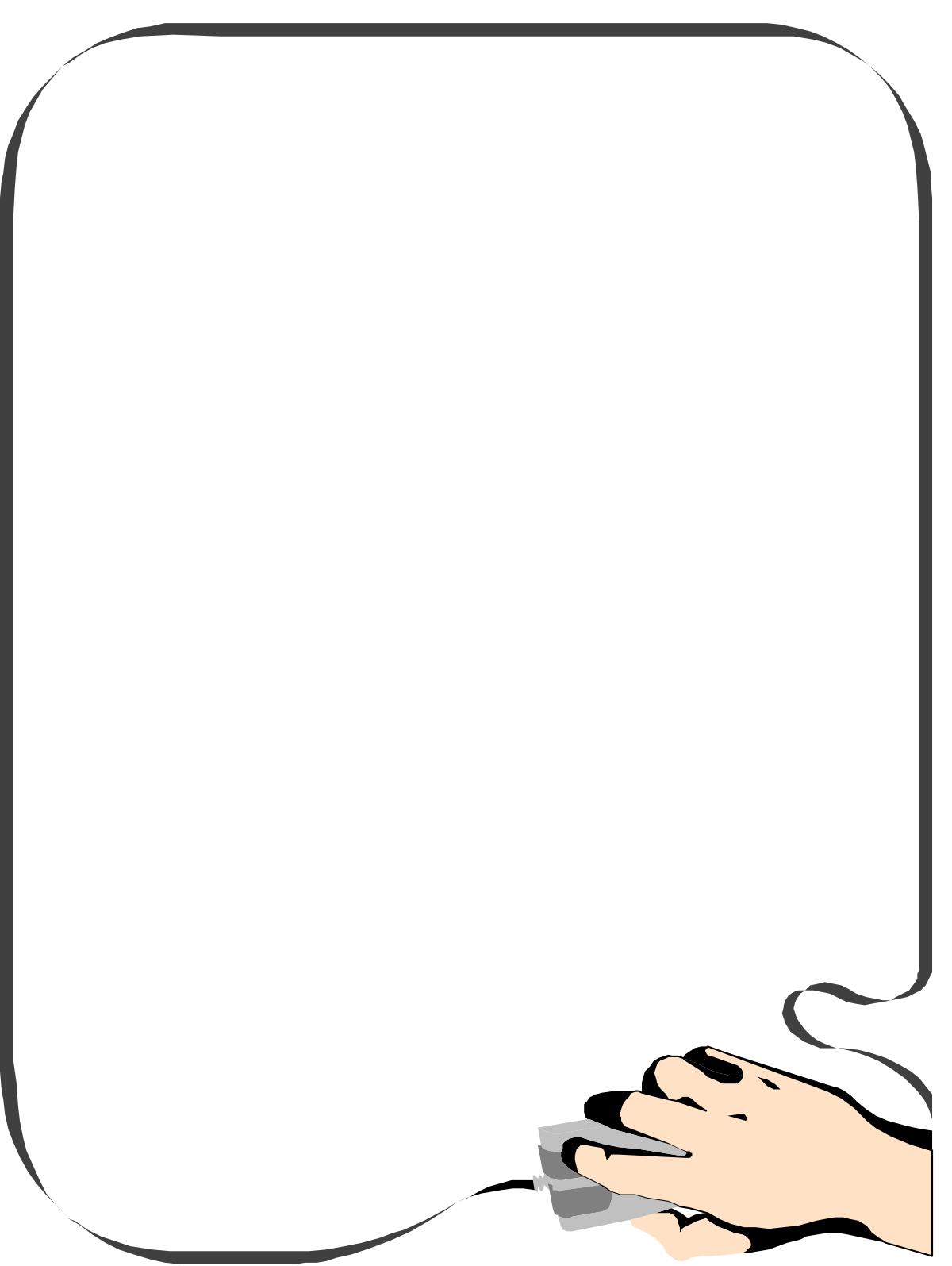 Mouse in Hand Clipart - Perfect for Technology and Gaming Designs
