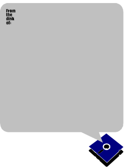 Borders Clipart: Blue Arrow Pointing Left with Speech Bubble