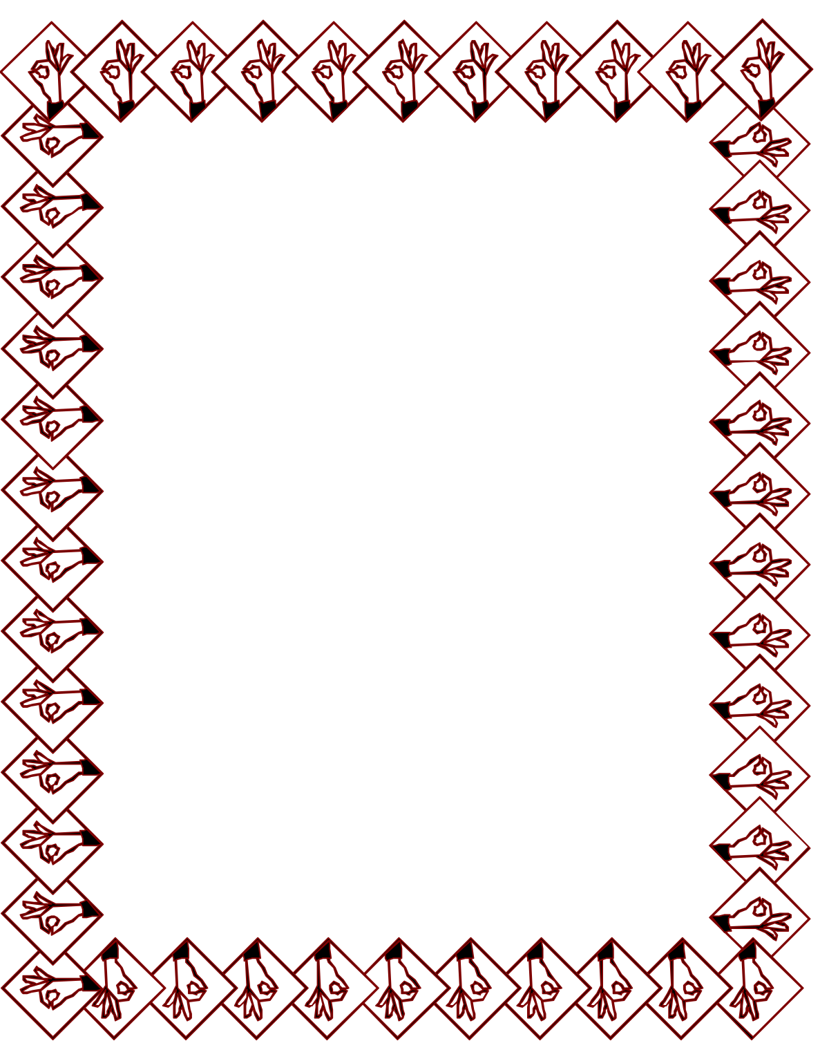 Arrow Pattern Square Frame Clipart for Creative Designs