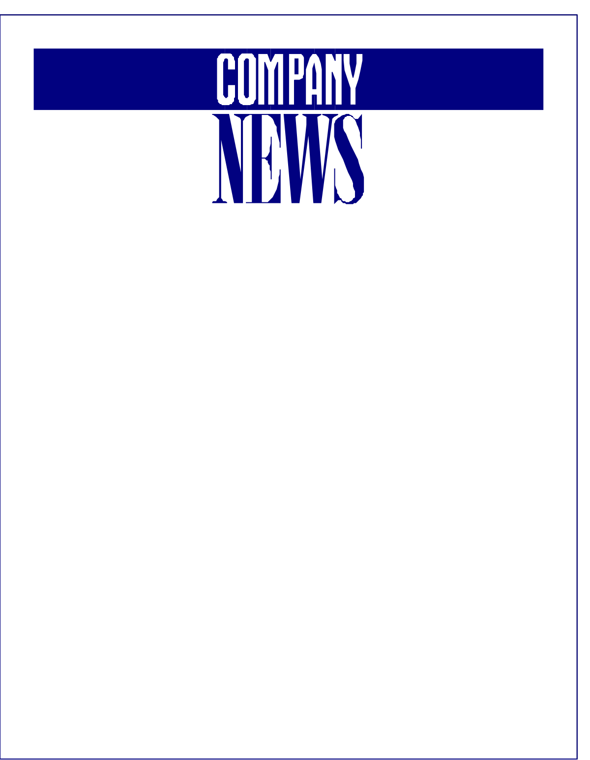 Business Card Clipart: Black and Blue Company News Design