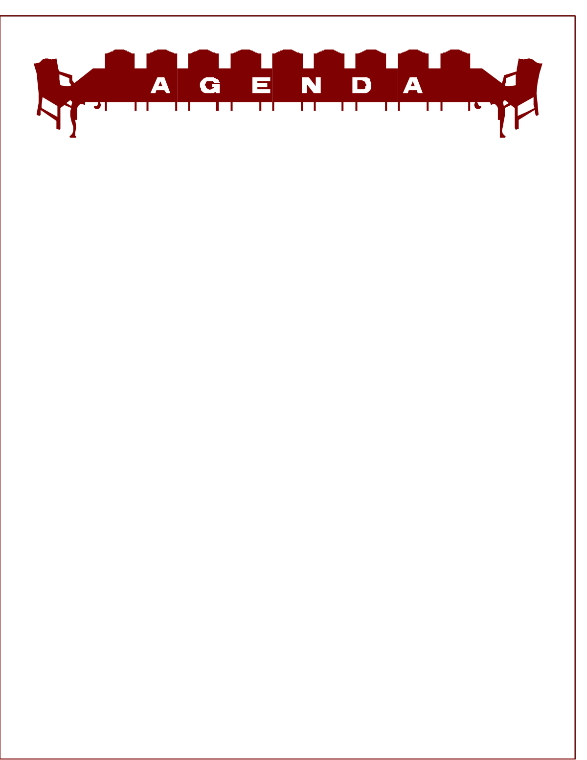 Agenda Red Frame Clipart - Stylish Borders for Custom Design