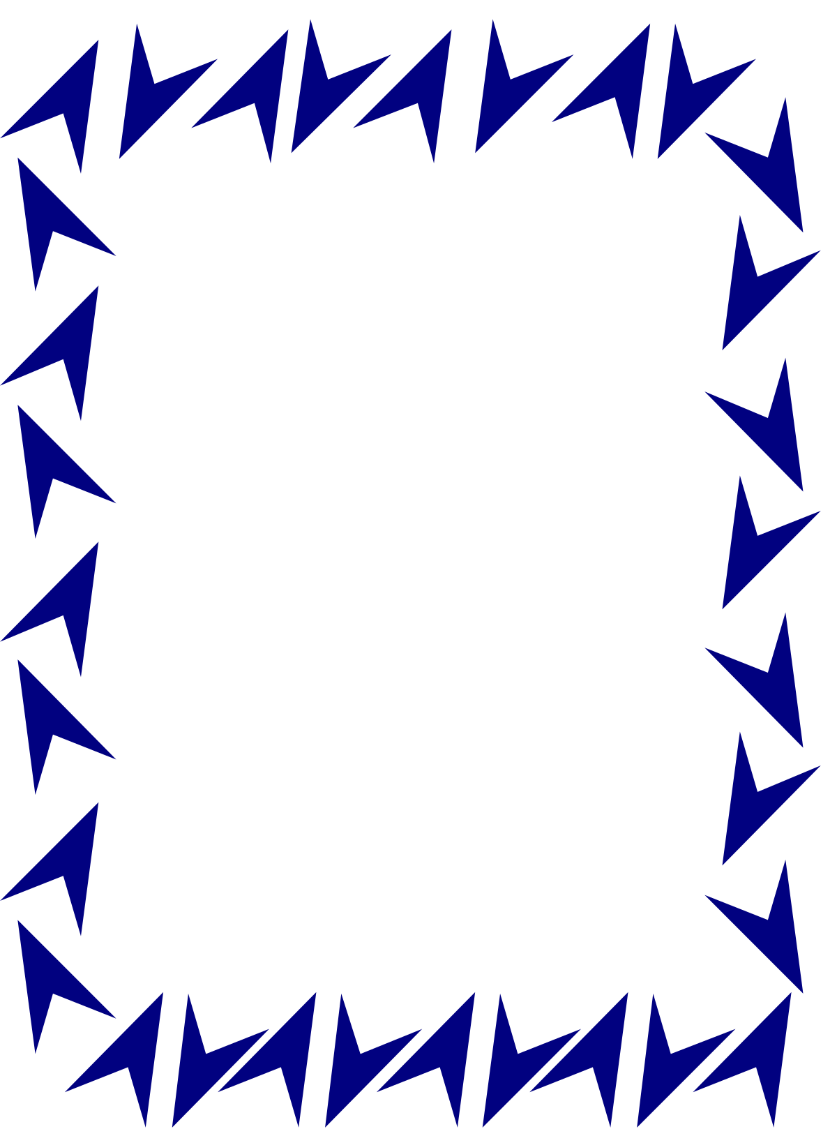 Blue Stars Square Frame Clipart for Creative Borders
