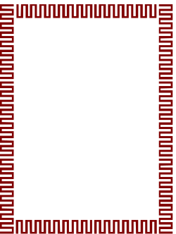 Red Frame Clipart with Black Background - Elegant Borders Design