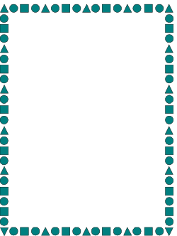 Square Frame Clipart with Circles and Squares Pattern