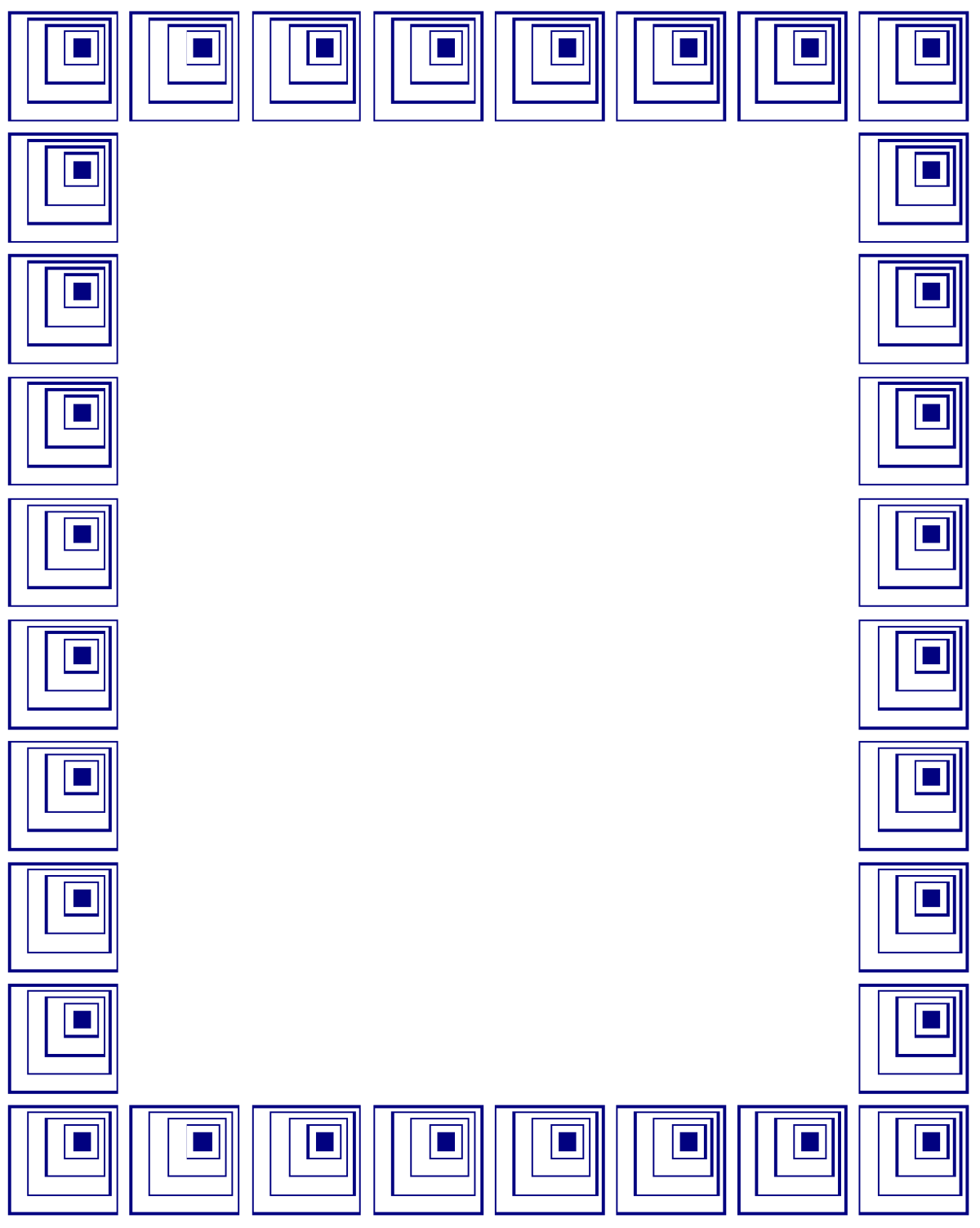 Square Frame Clipart: Stylish Borders with Geometric Squares