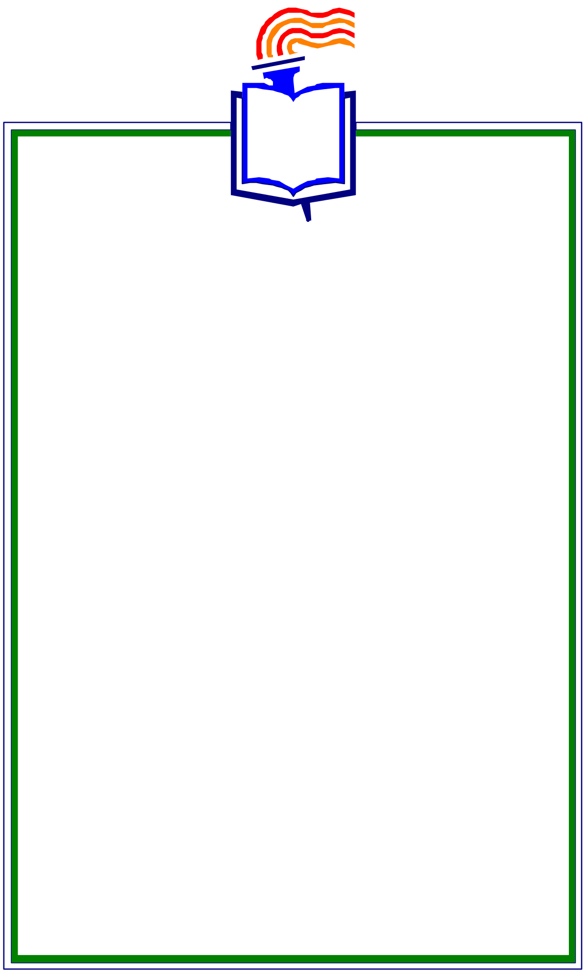 Borders Clipart - Book with Bookmark Illustration for Creative Projects