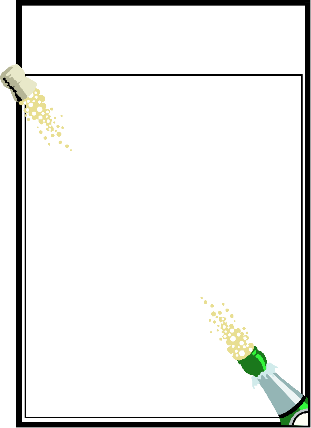 Beer Bottle Clipart with Cork - Perfect for Creative Borders and Designs