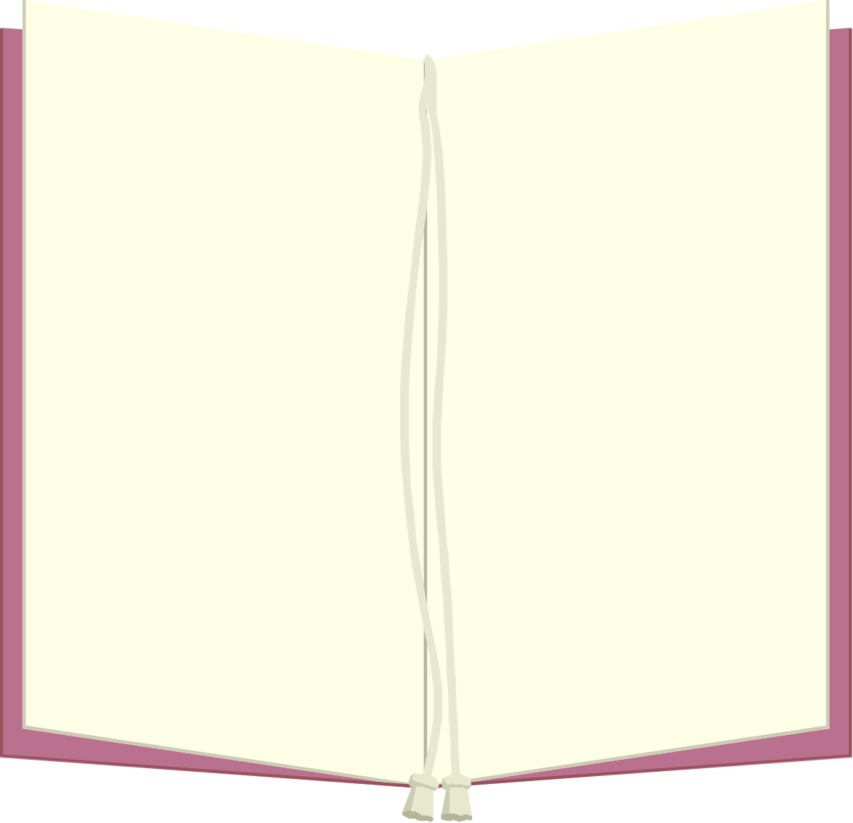Blank Page Book Clipart - Perfect for Borders and Design Projects